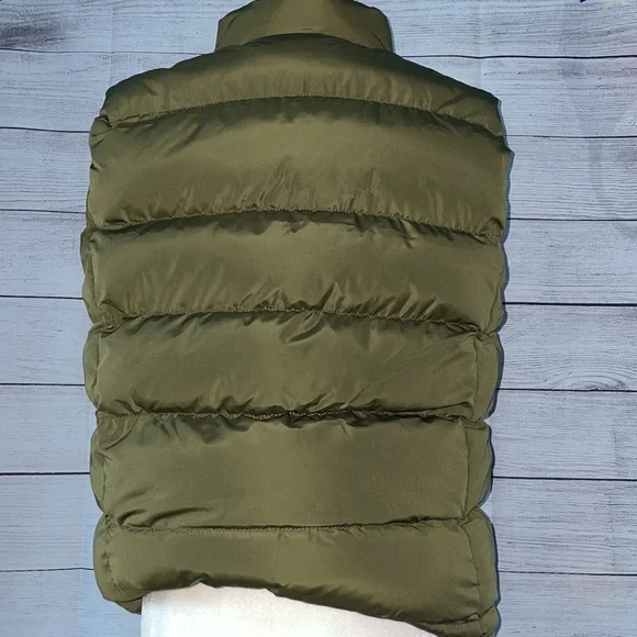 MENS Army Green Puffer Vest Jacket - Picture 5 of 5